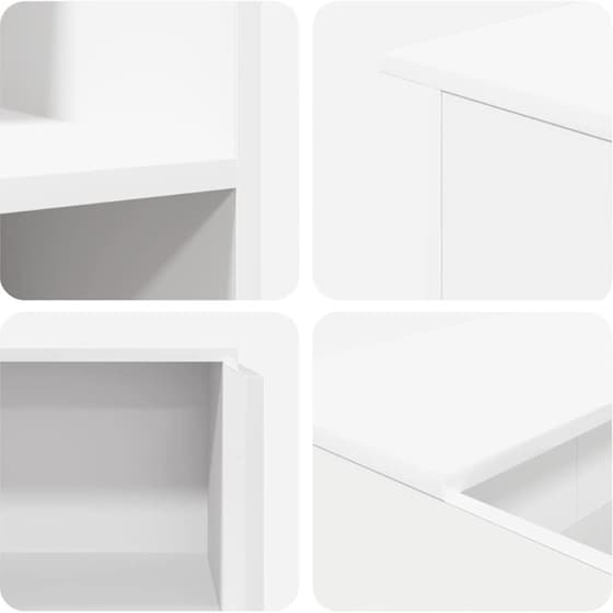 Γραφείο Υποδοχής VidaXL από Τεχνητό Ξύλο 100x50x103,5 cm - Λευκό image 7