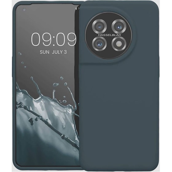 Θήκη Oneplus 11 - KWmobile Soft Flexible Rubber Cover - Dark Slate image 0