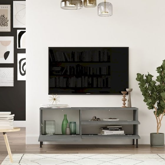 Έπιπλο Τηλεόρασης Levante από Μοριοσανίδα 120x35.5x46.4cm - Γκρι image 1