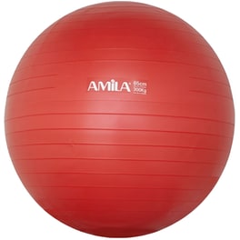 Μπάλα Γυμναστικής Amila Κατάλληλη για Pilates 1.35 kg 65 cm από PVC - Κόκκινο