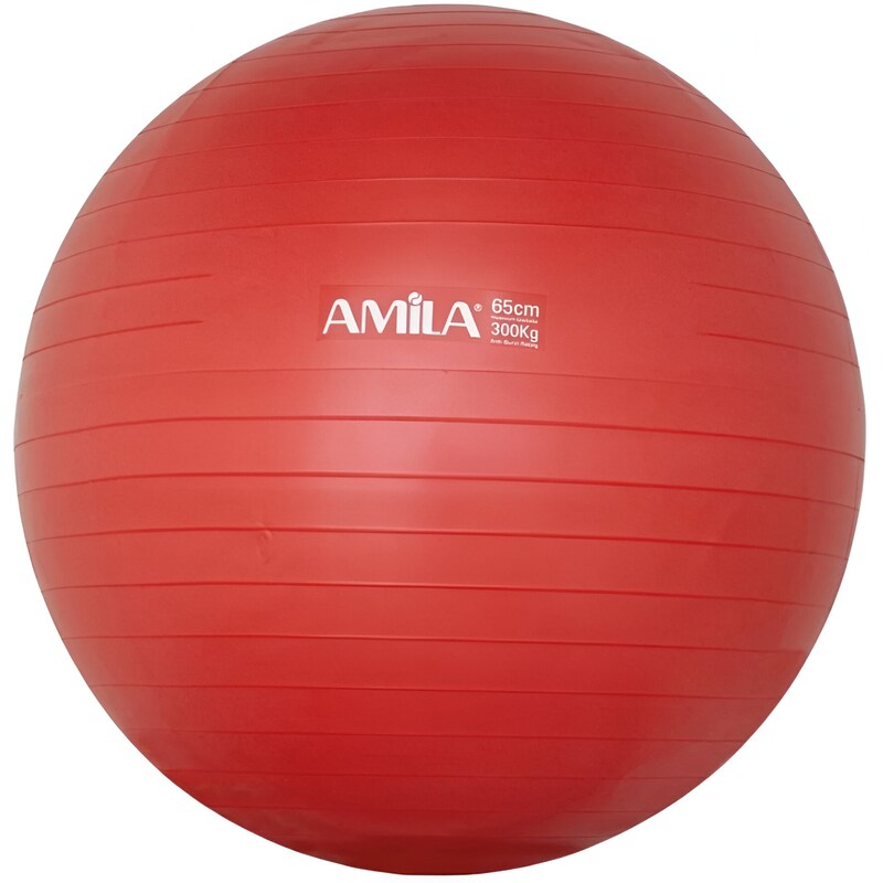 Μπάλα Γυμναστικής Amila Κατάλληλη για Pilates 1.35 kg 65 cm από PVC - Κόκκινο AMILA