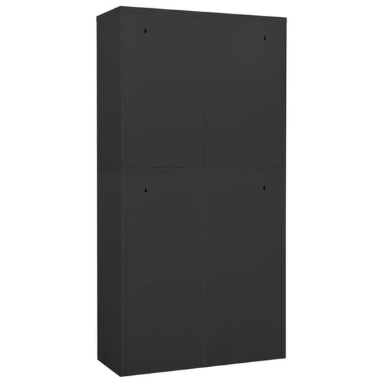 Ντουλάπα Γραφείου Vidaxl Ατσάλινη 90x40x180cm - Ανθρακί image 4