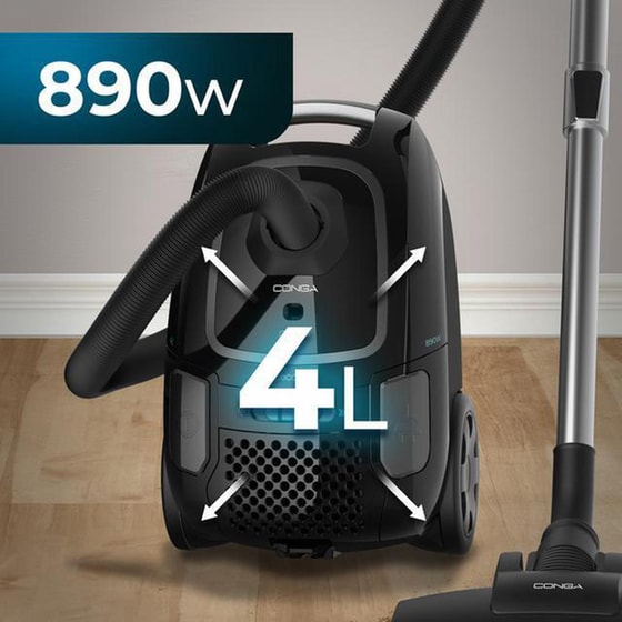 CECOTEC CEC-08577 890 W με Σακούλα 4 lt Μαύρο Ηλεκτρική Σκούπα image 1
