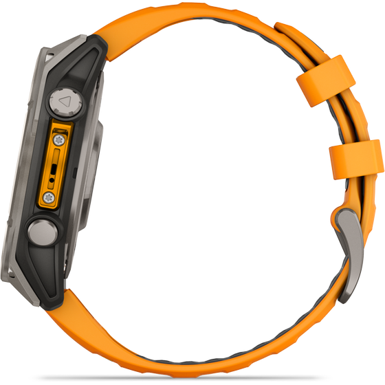 Smartwatch Garmin Fenix 8 47mm - Sapphire, Titanium with Spark Orange/Graphite Silicone Band image 3