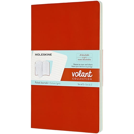 Σημειωματάριο Moleskine Ριγέ Πορτοκαλί Large (2 Τεμάχια) image 0