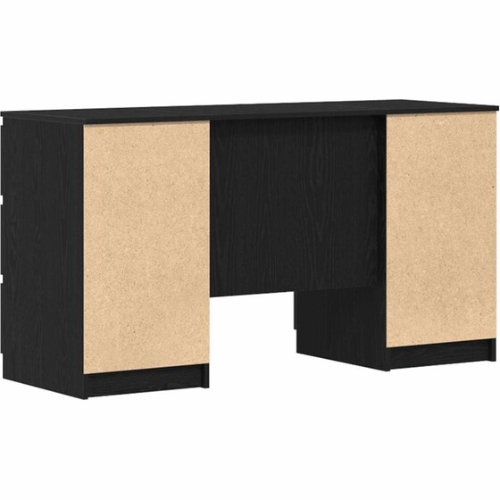 Γραφείο VidaXL από Επεξεργασμένο Ξύλο 140x50x76 cm - Μαύρη Οξιά image 4