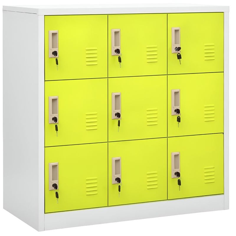 VIDAXL Φοριαμός VidaXL Ατσάλινος 90x45x92,5cm - Γκρι/Πράσινο