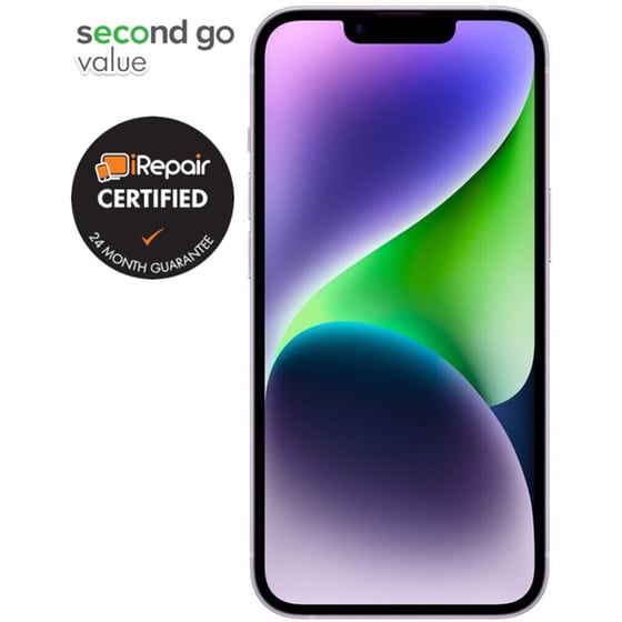 Μεταχειρισμένο Apple iPhone 14 128GB Purple second go value Certified by iRepair image 1