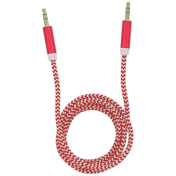 Tellur Auxiliary Audio Cable Στερεοφωνικό Καλώδιο Ήχου Αρσενικό/αρσενικό Μήκους 1 Μέτρου Σε Κόκκινο image 0