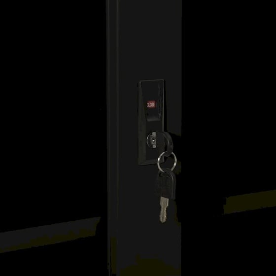 Ντουλάπι Γραφείου Vidaxl Ατσάλινο 90x40x90cm - Μαύρο image 6