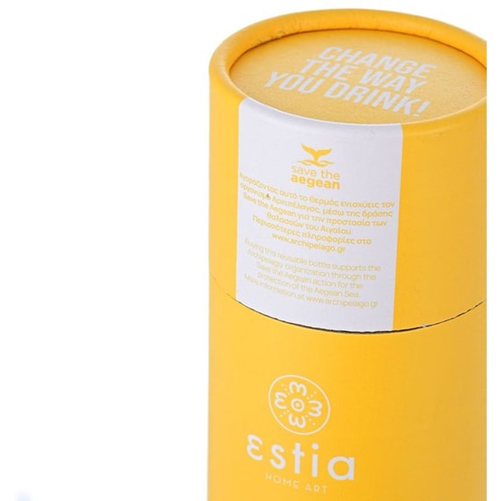 Θερμός Estia Home Art Save The Aegean Pineapple Yellow 500 ml image 3