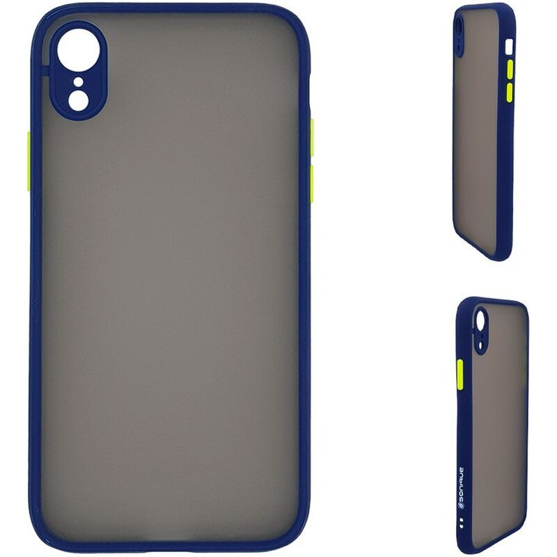 Θήκη Apple iPhone XR - Sonique Color Button Bumper - Μπλε