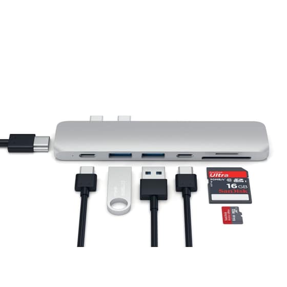USB Hub 3.0 Type-C Pro Satechi 7 ports Ασημί image 2