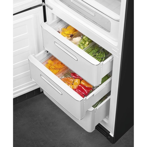 SMEG FAB32LBL5 Total No Frost 331 Lt Μαύρο Ψυγειοκαταψύκτης image 7