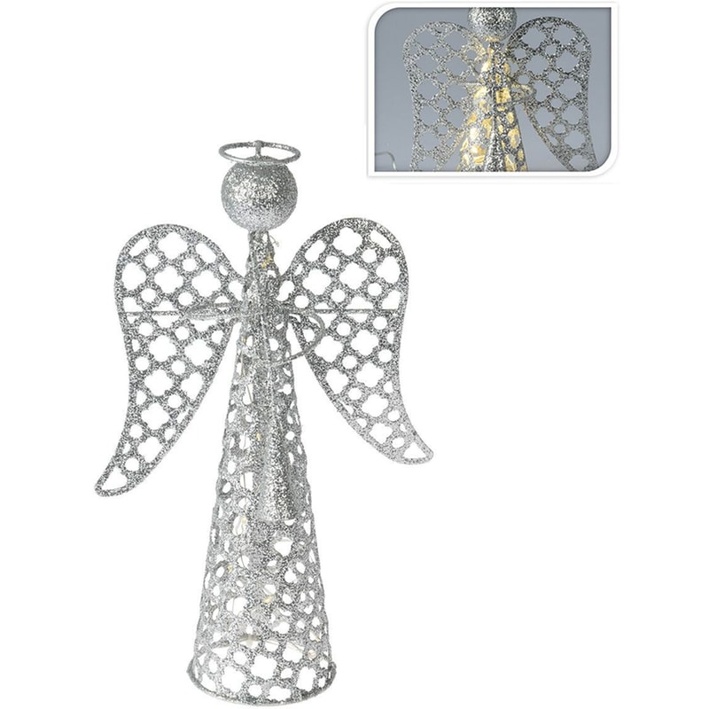 Χριστουγεννιάτικο Διακοσμητικό με LED SpitiShop Silver Angel