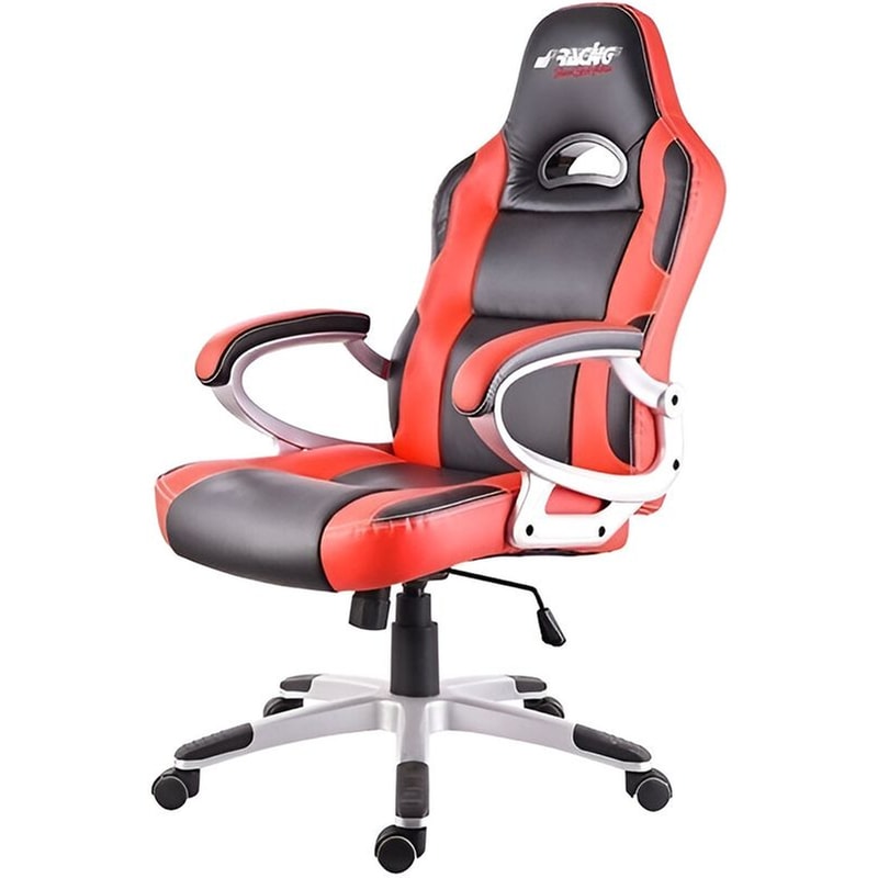 SIMONI RACING Καρέκλα Gaming Simoni Racing από Δερματίνη - Κοκκινη/Μαύρη