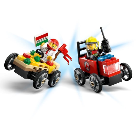 LEGO® City Pizza vs. Fire Truck Race Car Pack (60458) image 3