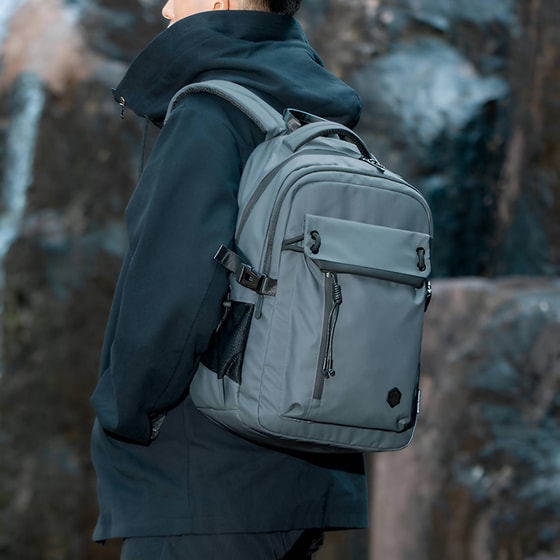 Τσάντα Laptop Arctic Hunter B00531 15.6" Αδιάβροχη - Γκρι image 7