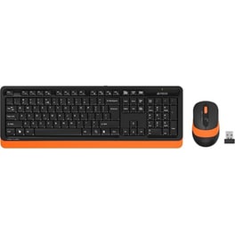 A4TECH FG1010 Ασύρματο σετ Πληκτρολόγιο-ποντίκι Μαύρο, Πορτοκαλί (US)