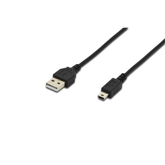 Assmann Electronic Ak-300130-018-s Usb Cable 1.8 M 2.0 Usb A Mini-usb B Black image 0