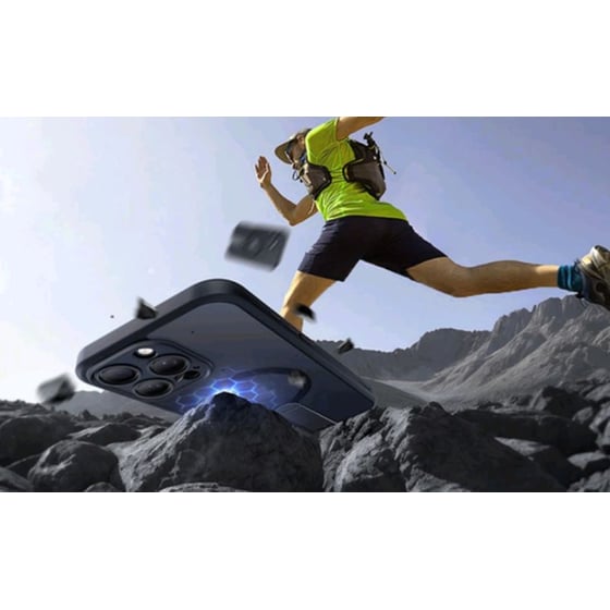 Θήκη Apple iPhone 16 - Torras Pstand Spin Case Ημιδιάφανη με MagSafe & KickStand - Black image 4