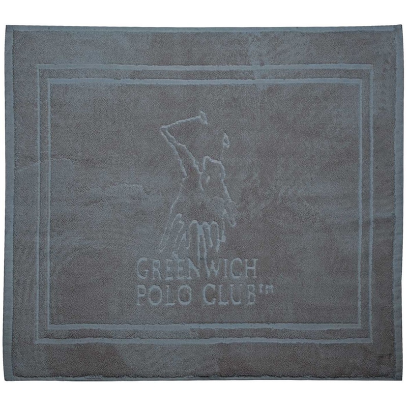 Πατάκι Μπάνιου Greenwich Polo Club 3041 Ορθογώνιο Βαμβακερό 50x70 cm - Γκρι GREENWICH POLO CLUB