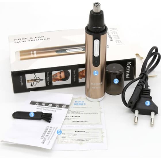 Trimmer KEMEI KM-6619 Επαναφορτιζόμενο για Μύτη, Αυτιά Χρυσό image 3