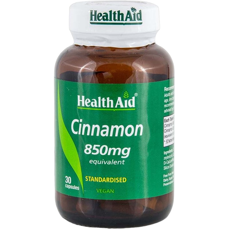 Ειδικό Συμπλήρωμα Διατροφής Health Aid Cinnamon 850mg - 30 κάψουλες