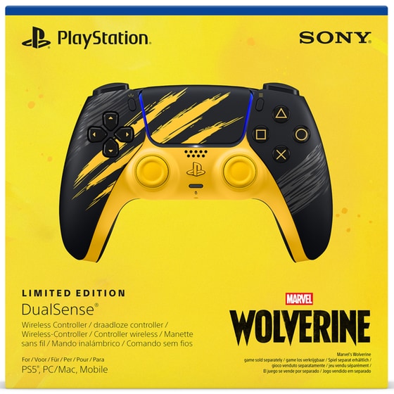 Sony PS5 DualSense Wireless Controller Marvel’s Wolverine Battle Yellow Limited Edition image 4