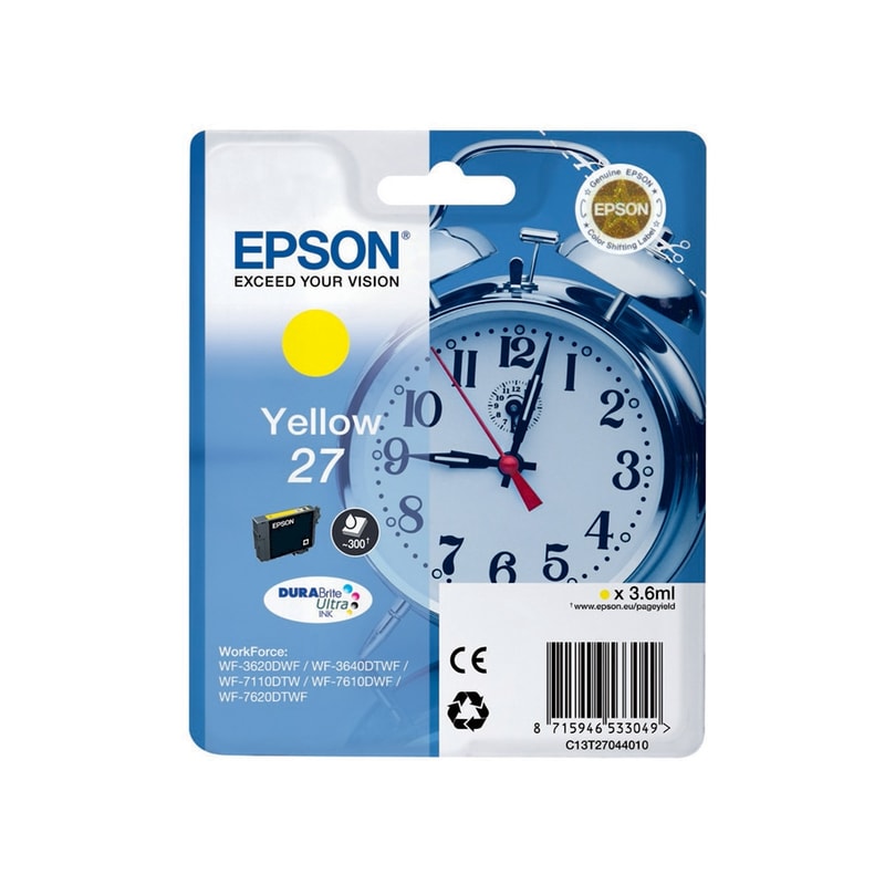 EPSON Epson 27 Κίτρινο Μελάνι Εκτυπωτή C13T27044010