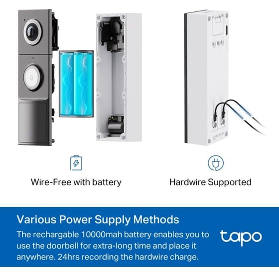 Κουδούνι Πόρτας TP-Link Tapo D235 Smart Doorbell με Κάμερα - Μαύρο image 4
