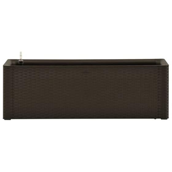 Vidaxl Ζαρντινιέρα Κήπου Μόκα 100x43x33 Εκ. Με Αυτόματο Πότισμα image 4