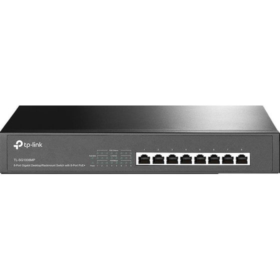 TP-Link TL-SG1008MP Network Switch Unmanaged Gigabit Ethernet (1000 Mbps) 8-Port PoE Support 1U image 0