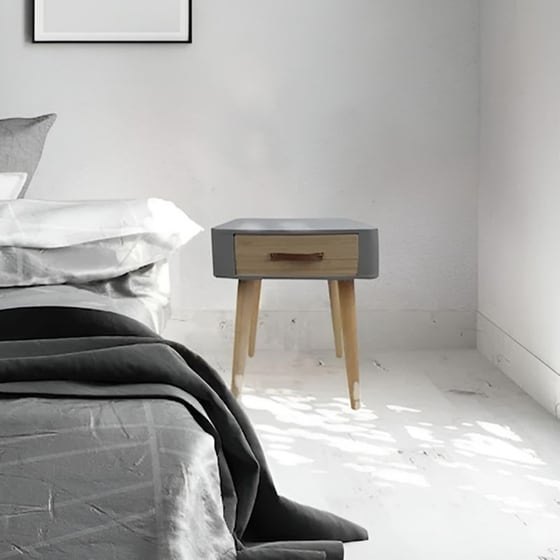 Κομοδίνο Aria Trade Από Mdf 35x35x48 cm - Γκρι image 1