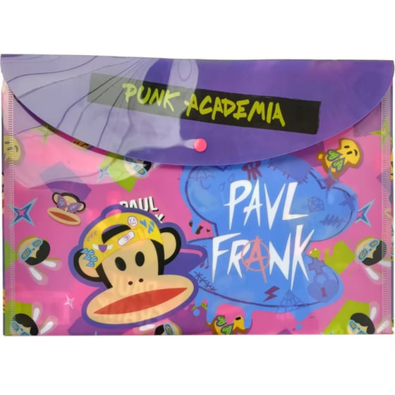 Φάκελος Μεταφοράς Back me up με Κουμπί Α4 Paul Frank Punk image 0
