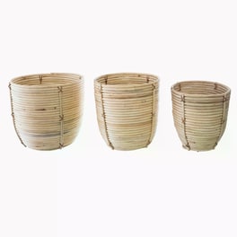 Σετ Κασπώ Spitishop A-S Rattan 168661 3 τμχ από Ξύλο - Καφέ