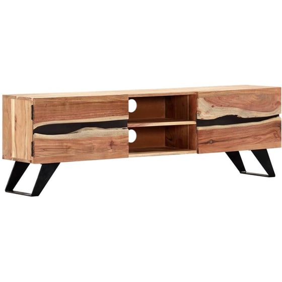 Έπιπλο Τηλεόρασης VidaXL από Ξύλο 140x30x45cm - Kαφέ/Μαύρο image 8