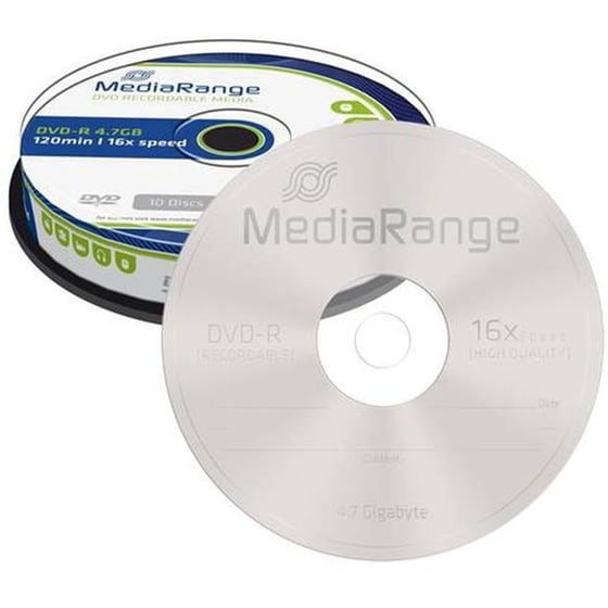 Δίσκοι CD/DVD MediaRange DVD-R 4.7 GB - 10τμχ image 1