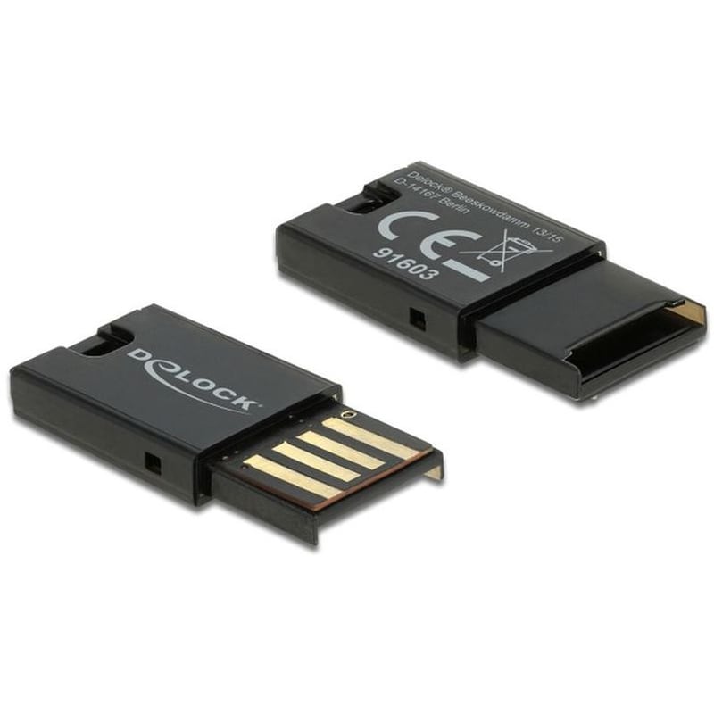 DELOCK Delock Card Reader Usb 2.0 91603 Για Κάρτες Μνήμης Micro Sd, Μαύρο