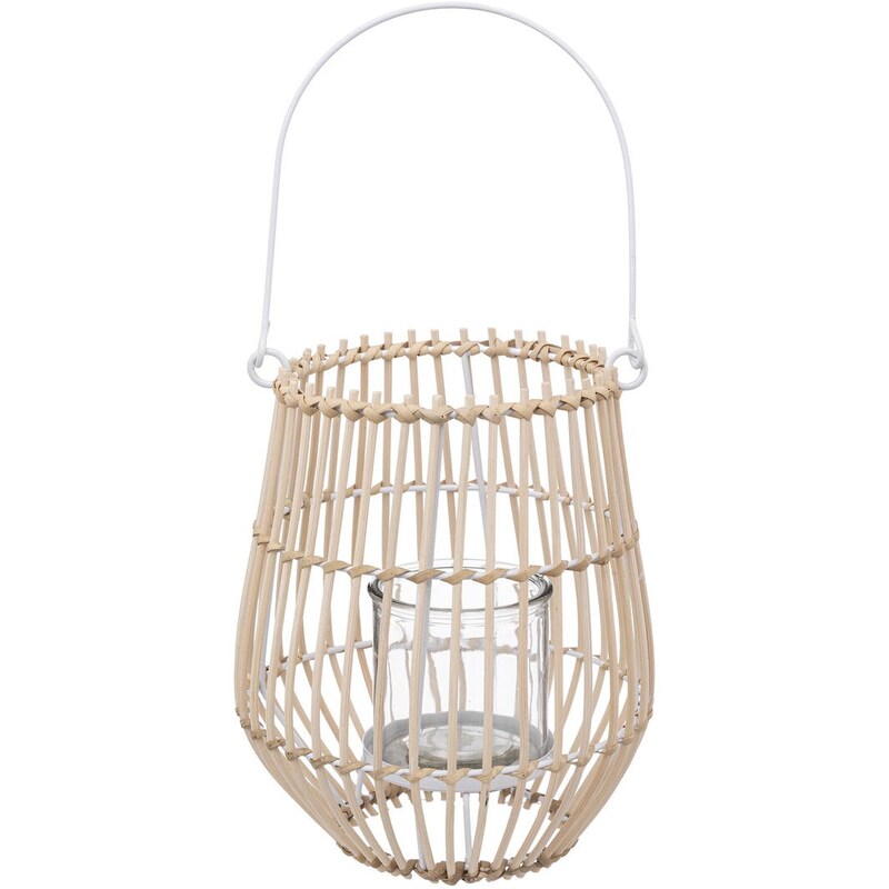 Διακοσμητικό Φανάρι Spitishop Ψάθινο 18x21.5cm - Μπεζ