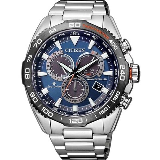 Citizen Promaster Land Eco-drive Chronograph Silver Stainless Steel Bracelet image 0