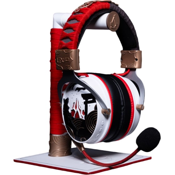 Lexip x Ubisoft Assassin's Creed Shadows Gaming Ασύρματα Ακουστικά Bluetooth/3.5mm/2.4 GHz - Λευκά/Κόκκινα image 2