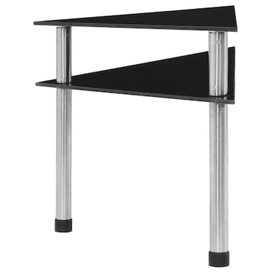 Vidaxl Ραφιέρα Κουζίνας Μαύρη 49.5x35x26 cm Από Ψημένο Γυαλί image 3