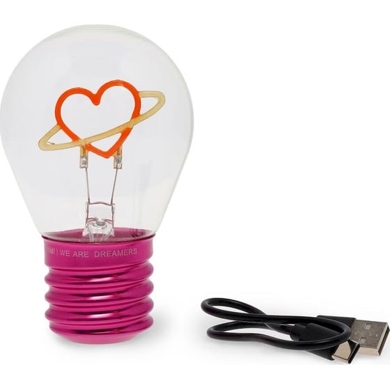 Διακοσμητικό Επιτραπέζιο Φωτιστικό Legami Bulb Fiction Λάμπα - Πλανήτης Καρδιά image 4