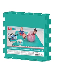 Δάπεδο Ασφαλείας για Βρεφικό Παιχνίδι Ludi  90021 145.7x145.7x0.5 cm - Τιρκουάζ
