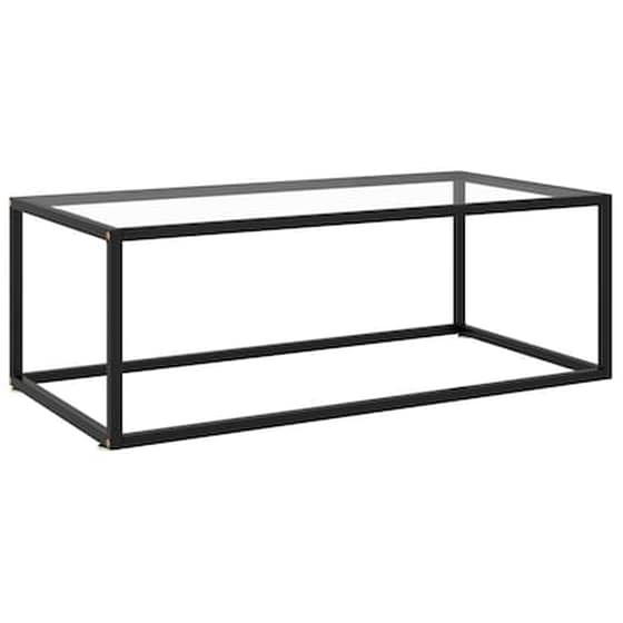 Τραπεζάκι Σαλονιού VidaXL από Ψημένο Γυαλί 100x50x35cm - Μαύρο image 1