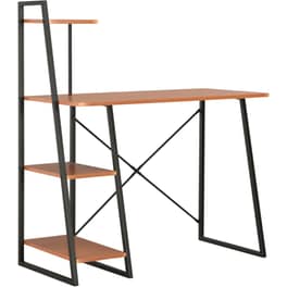 Γραφείο Βιβλιοθήκη VidaXL από Μοριοσανίδα 102x50cm - Μαύρο/Καφέ