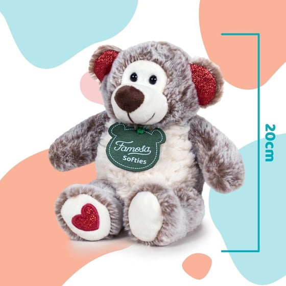 Λούτρινο Χριστουγεννιάτικο Αρκουδάκι Softies Happy Christmas σε Γιορτινό Κουτί (20cm) image 6