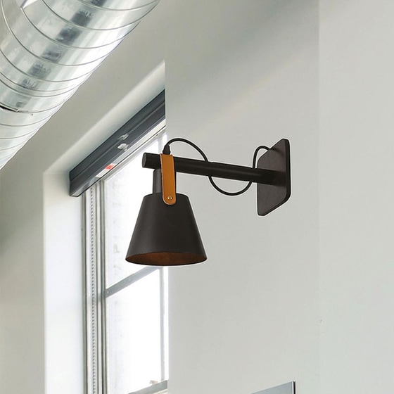 Απλίκα Τοίχου Eurolamp 144-28000 Μεταλλική 31x15x21.7 cm - Μαύρη/Καφέ image 1