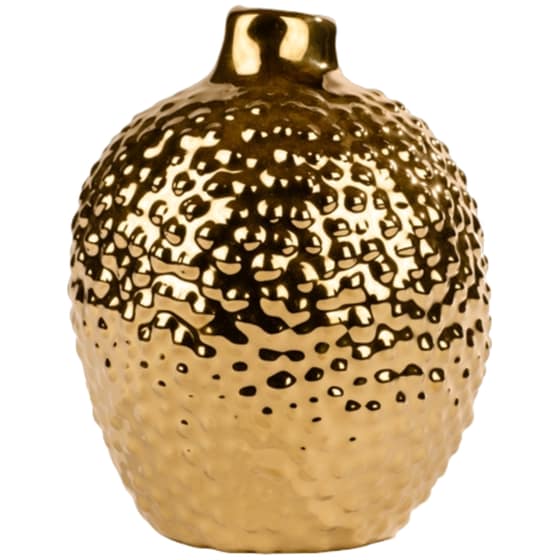 Χριστουγεννιάτικο Βάζο Baden Κεραμικό Όρθιο 13 cm - Χρυσό image 0